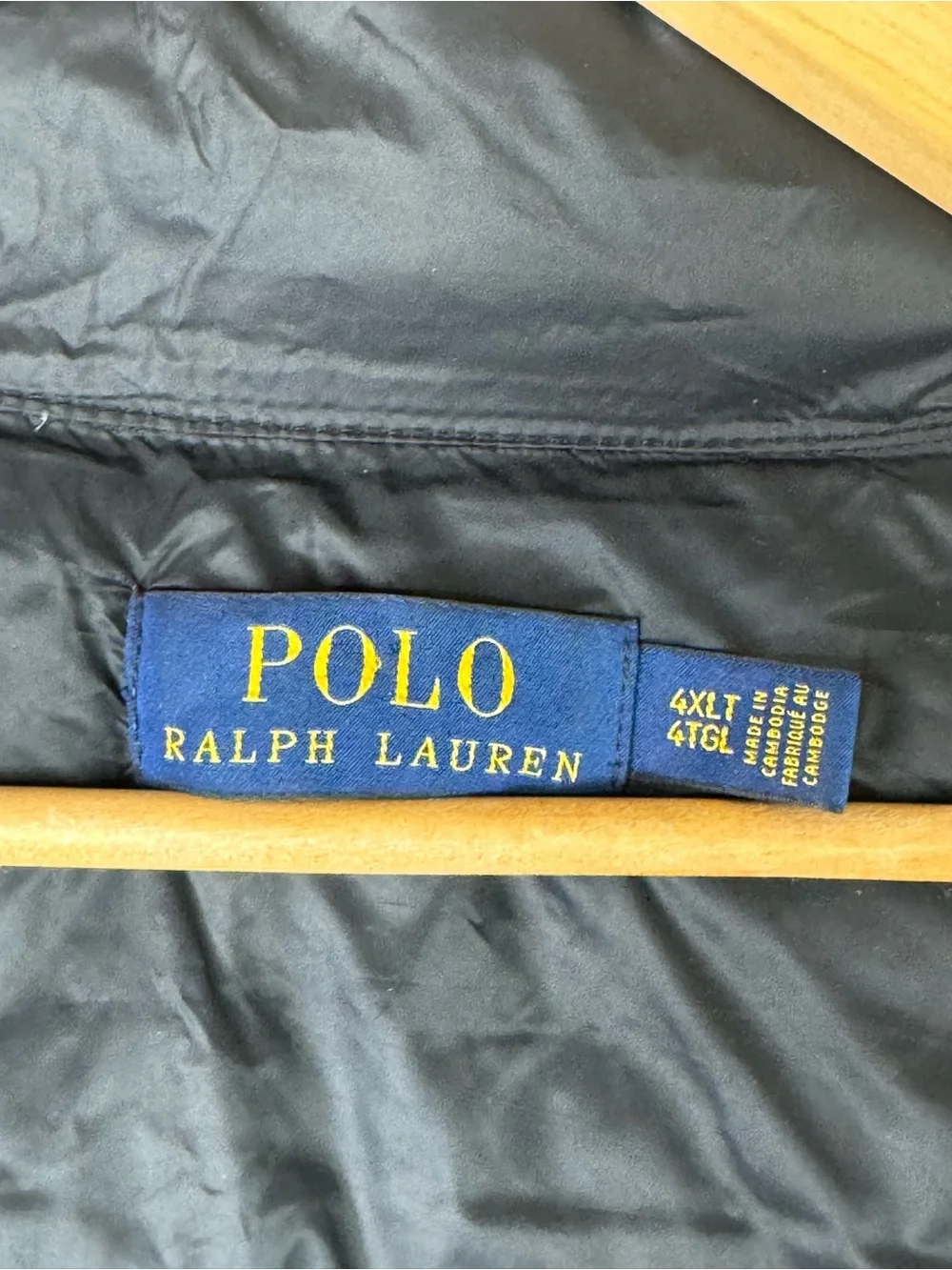 Polo Ralph Lauren Down Puffer Vest Black Men's Size 4XLT Big & Tall